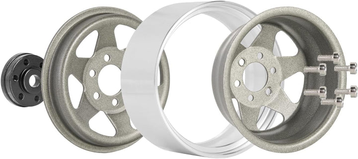 INJORA 1.9 Beadlock Felge Offset -8.9mm Metall Deep Dish Nabe für 1/10 RC Crawler Car TRX4 Axial SCX