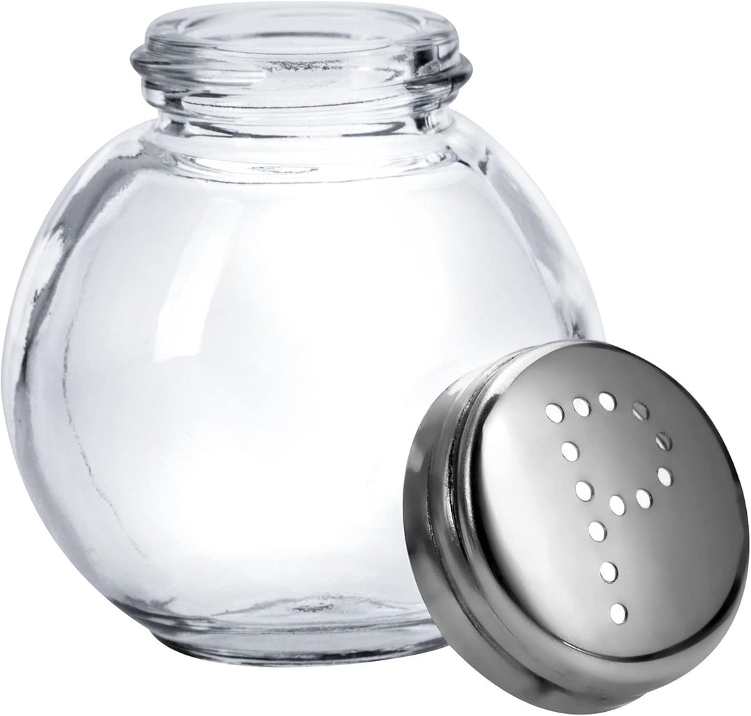 Westmark Pfefferstreuer, 12 Stück, Fassungsvermögen: je 50 ml, Glas/Edelstahl, Roma, Silber/Transpar