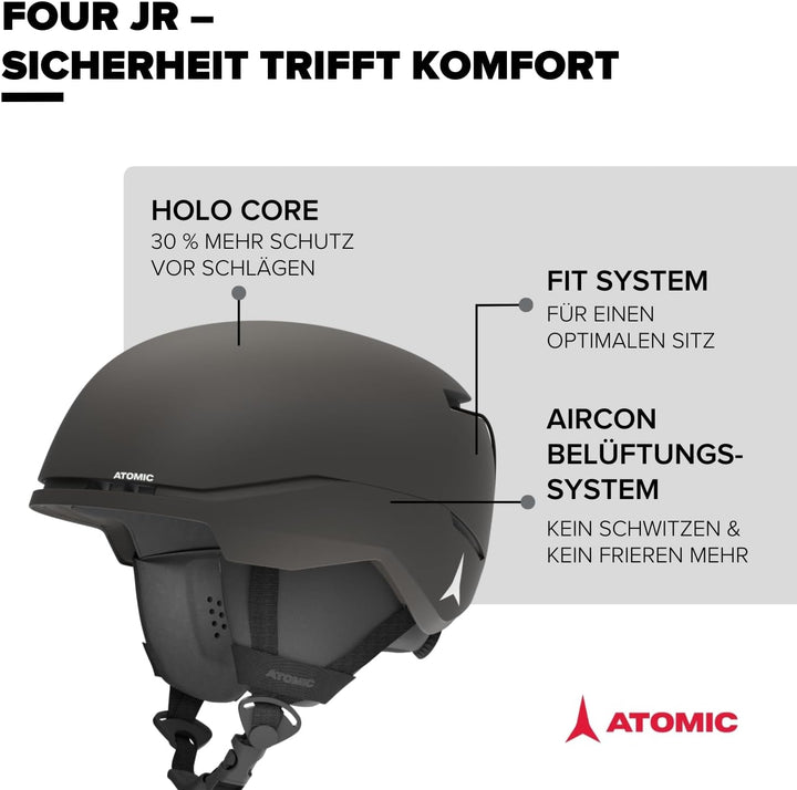 ATOMIC Four JR Schwarz S (51-55 cm), Schwarz S (51-55 cm)