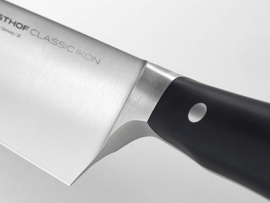 WÜSTHOF Classic Ikon Ausbeinmesser 14 cm & Classic Ikon Gemüsemesser 12 cm, Schwarz Bundle mit Gemüs