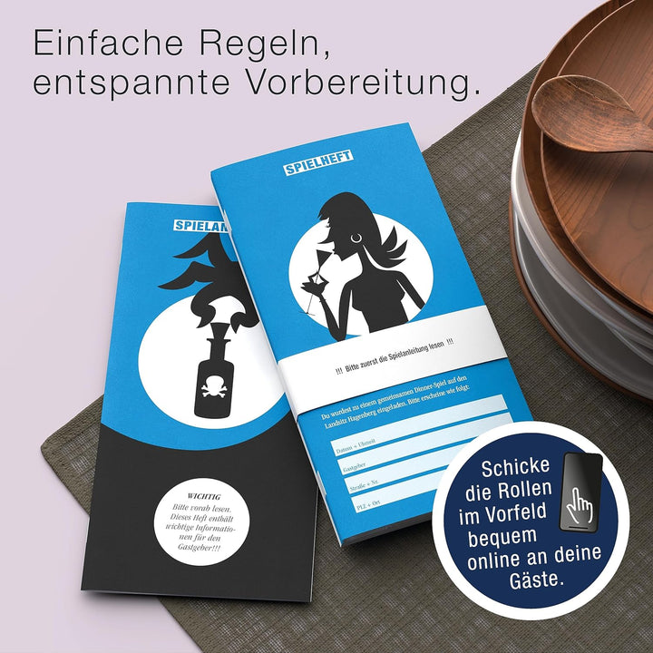 CULINARIO MORTALE® – Schatten über Landsitz Hagenberg - Krimidinner für Zuhause für 6 bis 8 Personen