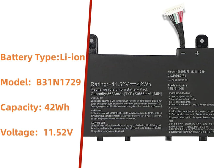 PUGASR B31N1729 Laptop Akku Kompatibel mit ASUS VivoBook S15 S5300F S5300U S5300UN X530FN X530 X530U