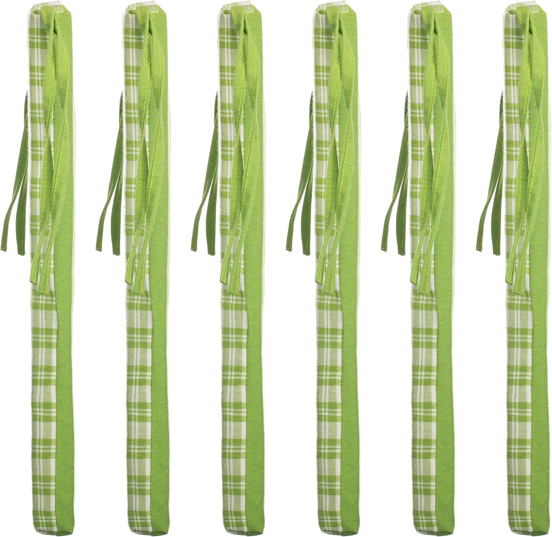 brandsseller Sitzkissen Kariert Stuhlkissen Sitzauflage Stuhlauflage mit 4 Kordelbändern für sichere