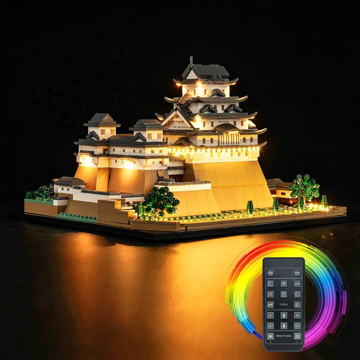 LocoLee Led Licht Set Kompatibel mit Lego Burg Himeji, Led Beleuchtungs Set Compatible with Lego 210