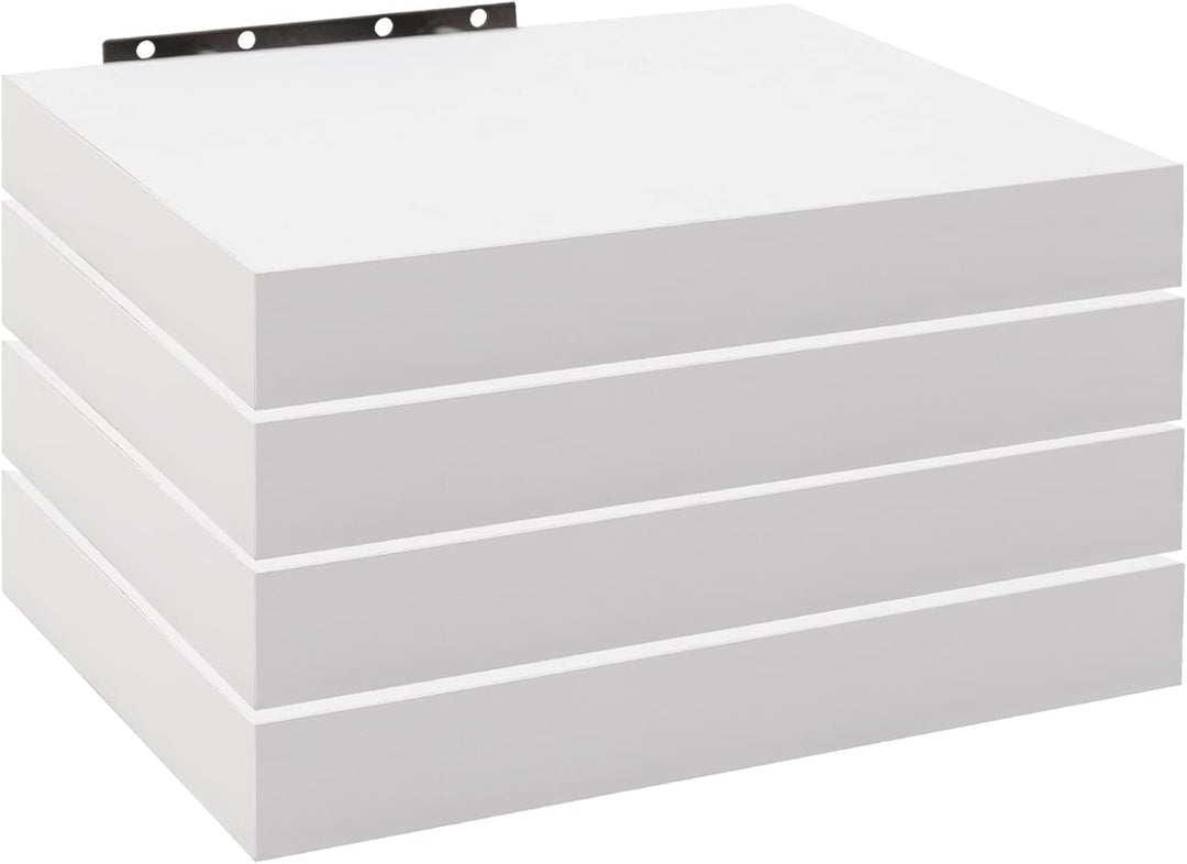 WOLTU 4X Wandregal Wandboard Bücherregal Regale für Deko Wandablagen aus MDF Holz, 4er Set Hängerega