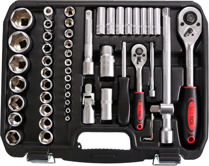 SIXTOL TOOL SET 108 Gola-Set im Koffer | 1/4" & 1/2" Ratsche | Metallverschluss 108 Gola set, 108 Go