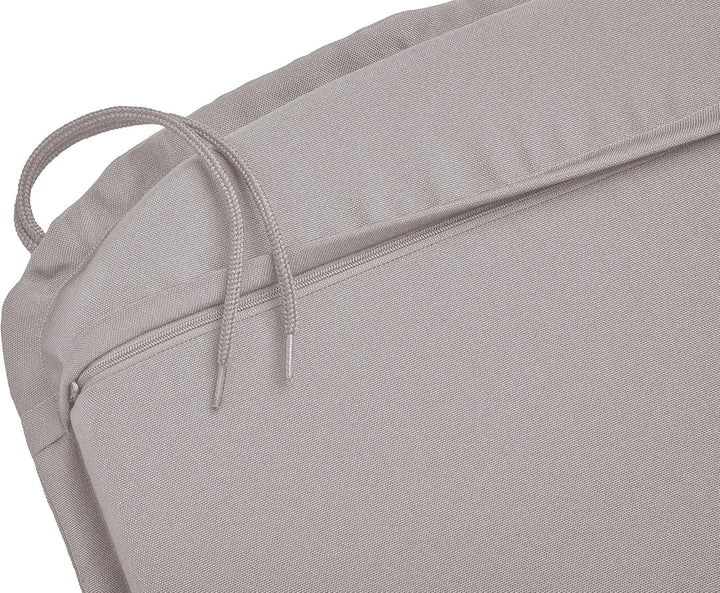 Traumnacht Komfort 4er Set Stuhlkissen/Sitzkissen Outdoor taupe, Bezug abnehmbar, mit Eckbändern, 44