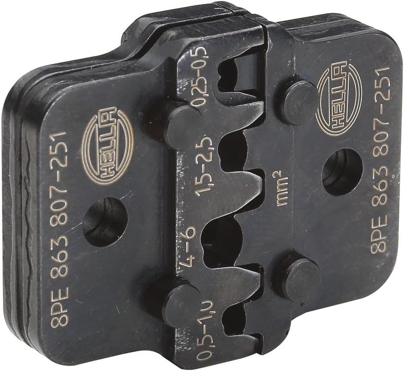 HELLA - Crimpzangeneinsatz - Metall - schwarz - Ø von: 0.25mm - Ø bis: 6.0mm - Profi,Typ I & III - 8