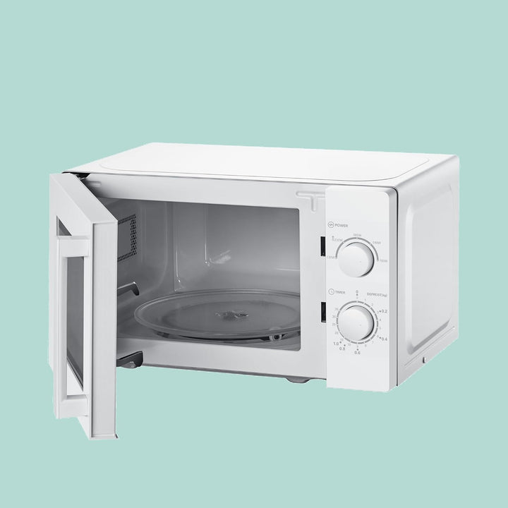 Comfee CMSN 20 wh Mikrowelle / Solo-Mikrowelle mit 5 Leistungsstufen/ Innenbeleuchtung/ easy Defrost