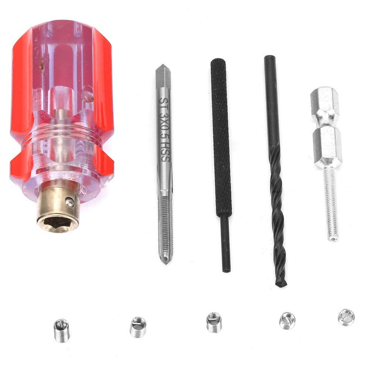 105 stücke Gewindeeinsätze Reparatursatz Edelstahl Helicoil Typ Draht Insert Installation Set(M3*0.5