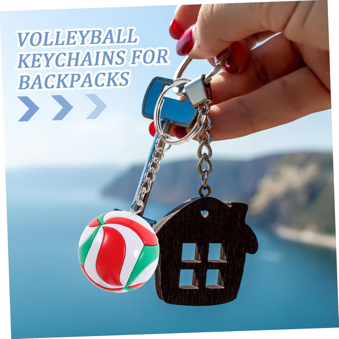 CLISPEED 15 Pcs Volleyball Schlüsselanhänger Übung Zubehör Rucksack Zubehör Volleyball Schlüsselanhä