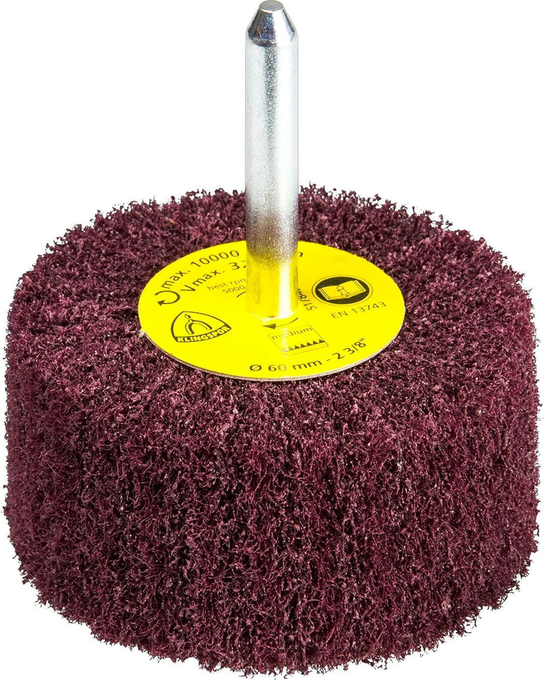 Klingpsor 258921 NFS 600, Vliesstift mit Schaft für den Endschliff marron, 60X30X6, medio, 10 Stück