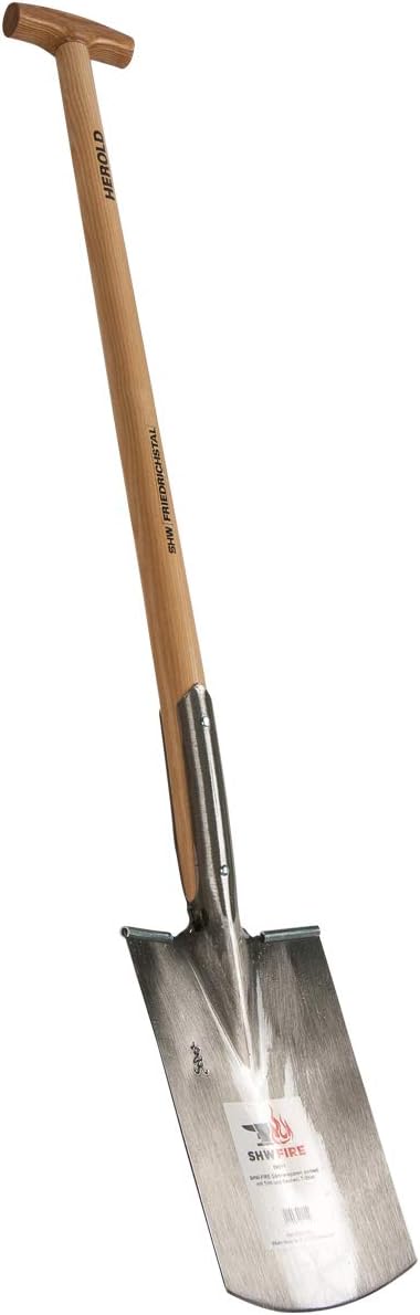 SHW-FIRE 2-TLG. Gartenwerkzeug: Holsteiner Schaufel und Gärtnerspaten mit Eschenholz-Stiel, aus Spez