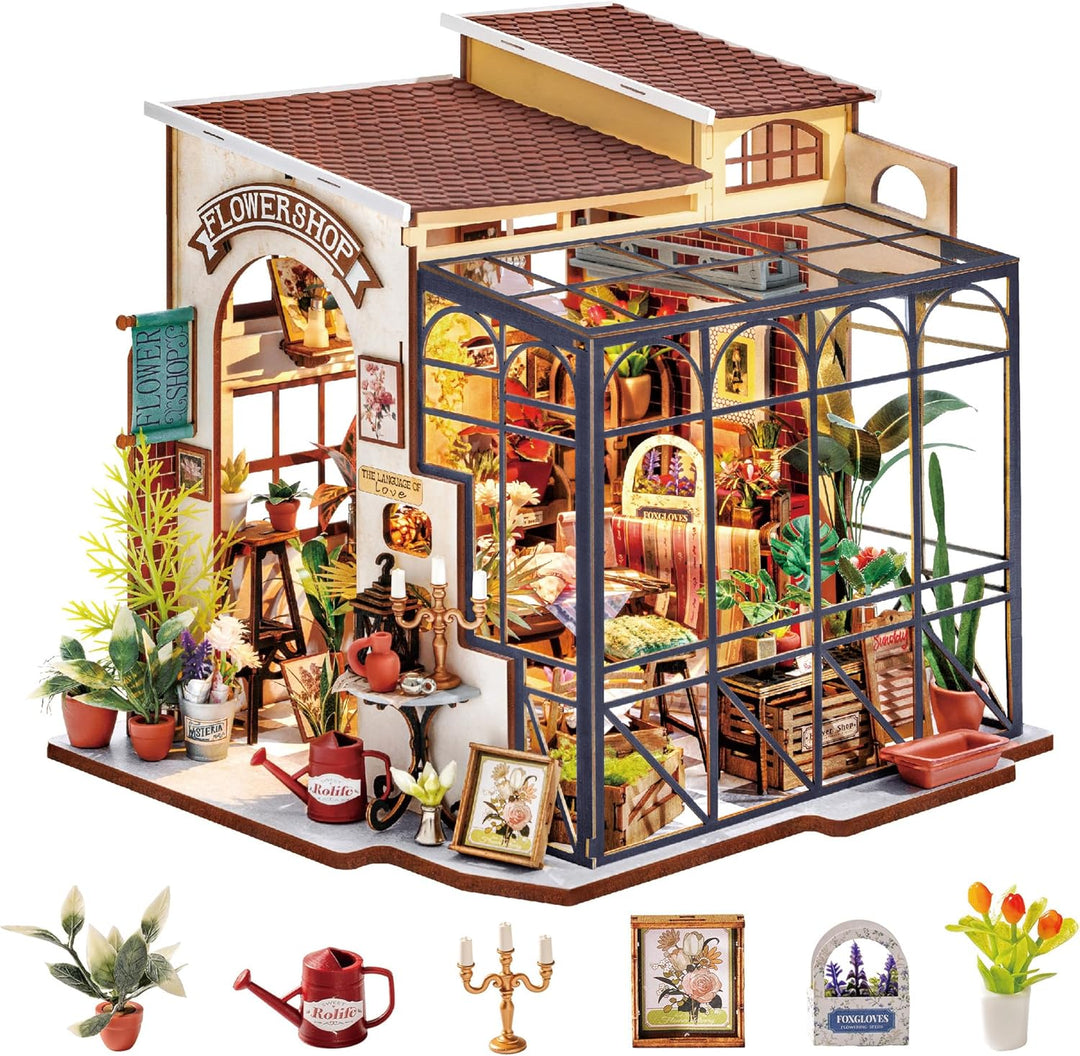 Rolife DIY Miniatur Haus Puppenhaus Kit HolzHaus Modell für Mädchen und Jungen Kinder 14+ Jahre Alt