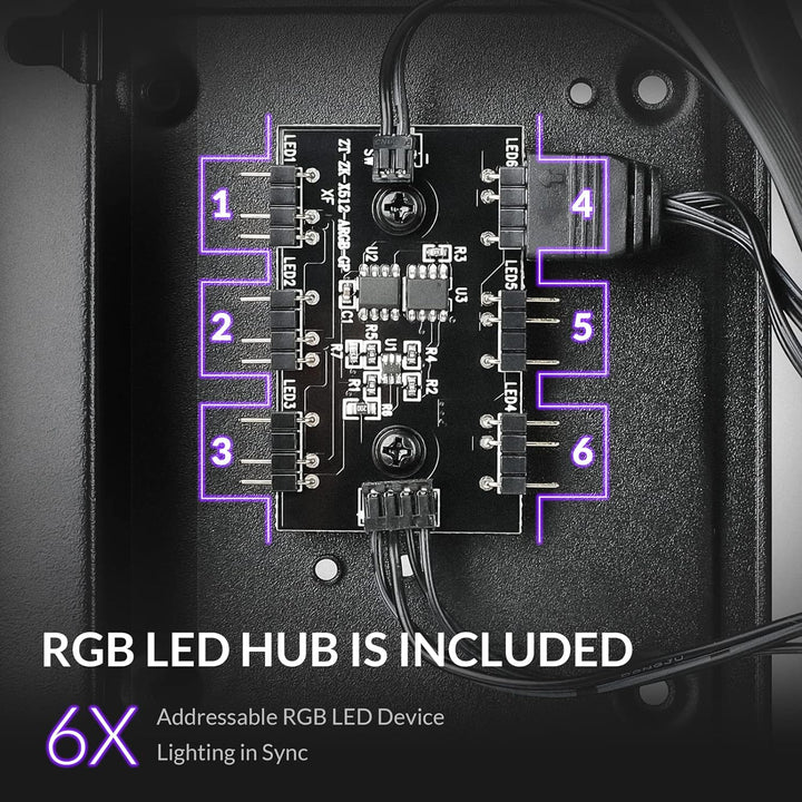 AZZA Elise 140 / Matx Gaming Gehäuse / PC-Gehäuse / 1120mm ARGB Lüfter inklusive