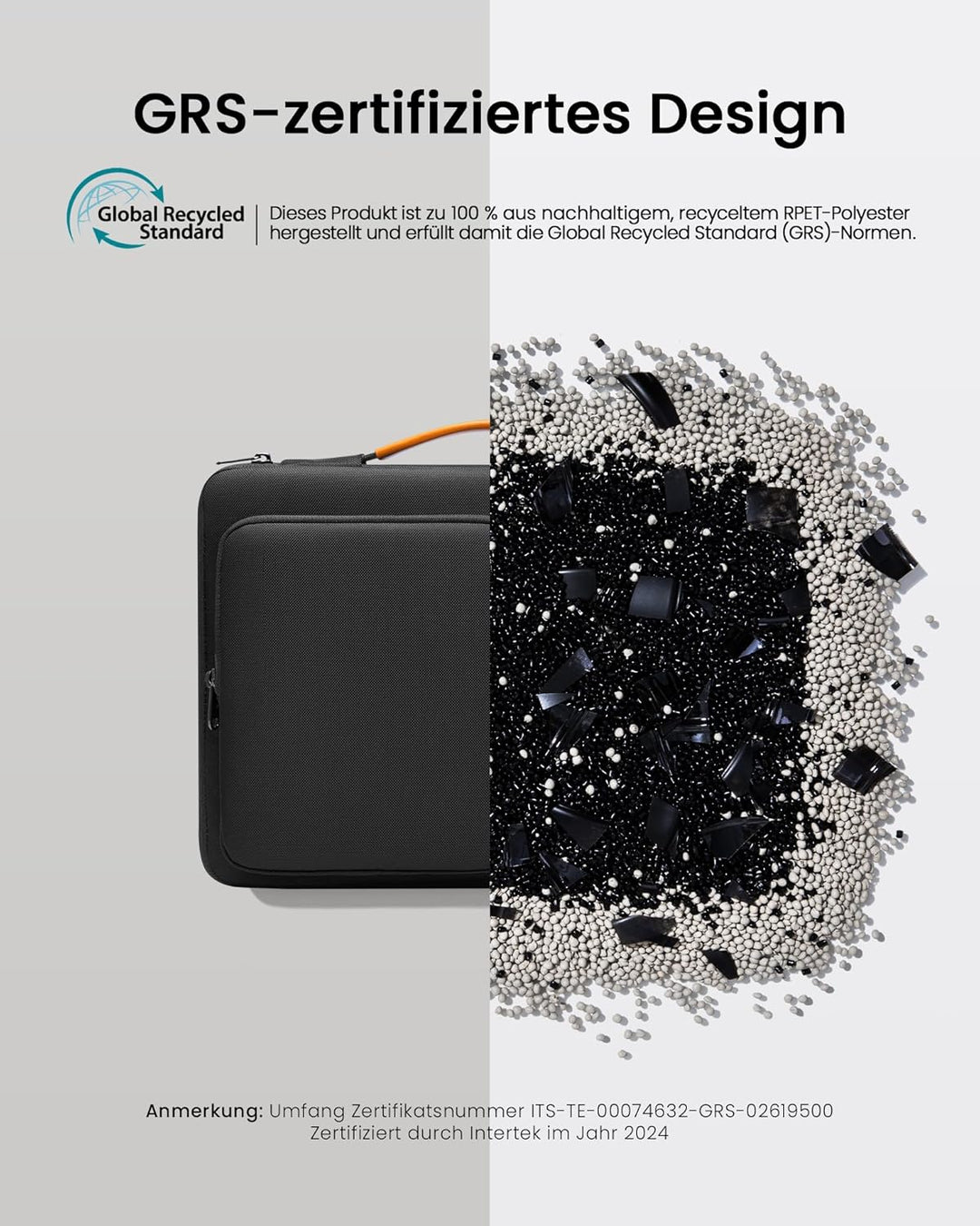 tomtoc 360° Tasche Hülle Kompatibel mit 15,6 Zoll Acer, ASUS, Dell, HP, Lenovo Laptop Notebook Chrom