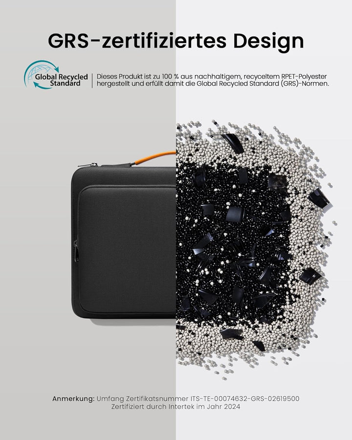 tomtoc 360° Tasche Hülle Kompatibel mit 15,6 Zoll Acer, ASUS, Dell, HP, Lenovo Laptop Notebook Chrom