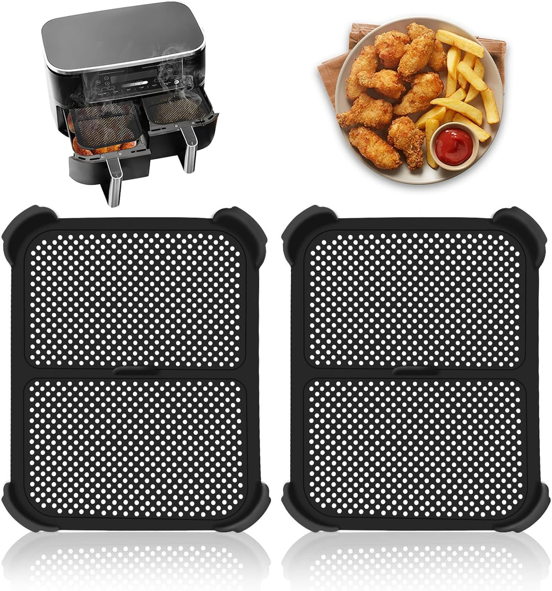 Gachiwar 2 Stück Silikon-Spritzschutz für Heissluftfritteusen, kompatibel mit Ninja Foodi MAX Dual Z