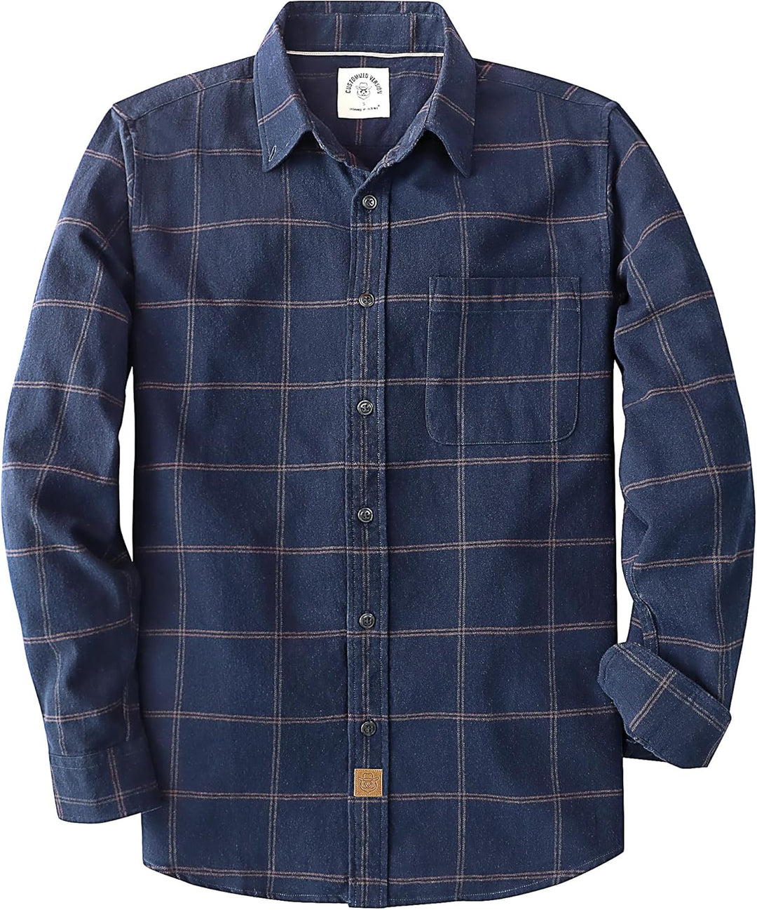 Dubinik® Flanellhemd Herren Kariert Button Down Outdoor Baumwolle Freizeithemden Flanellhemden Herre