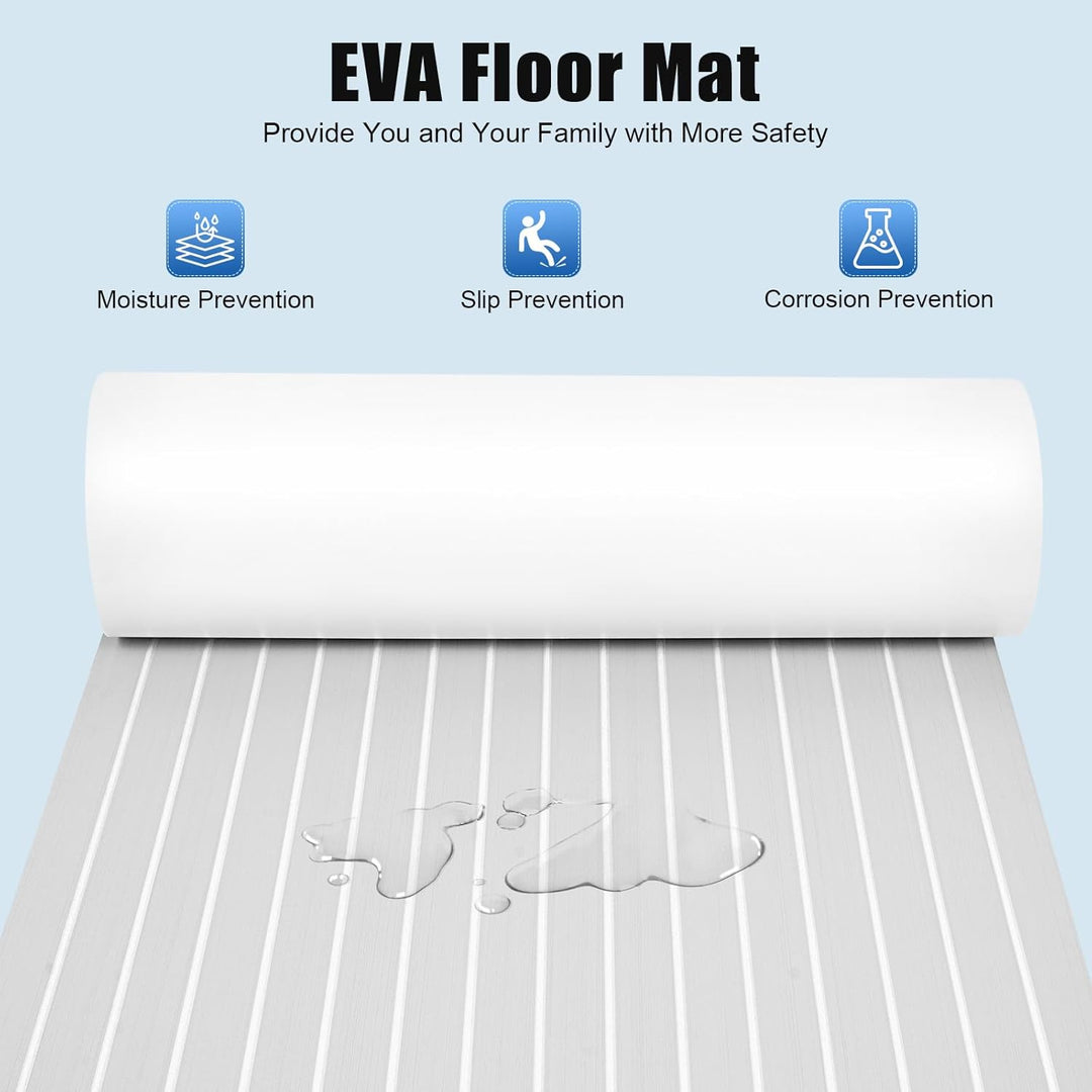 BJTDLLX Eva Schaum Teak Decking Boots Bodenbelag Selbstklebend rutschfeste Matten Blatt Bootsfussbod