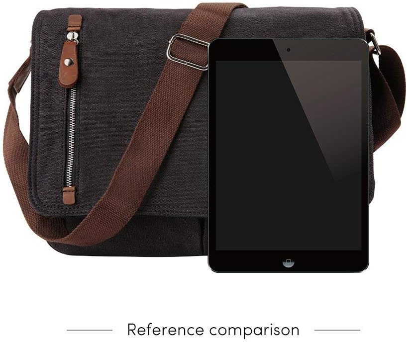 AUGUR Canvas Messenger Bag fur Herren Laptoptasche 13 Zoll Umhangetasche Vintage Herren Umhangetasch