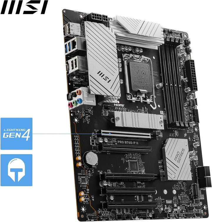 MSI PRO B760-P II Mainboard, ATX - Unterstützt Intel Core Prozessoren der 14., 13. und 12. Generatio