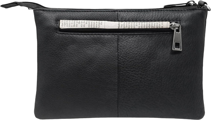 STILORD 'Merle' 3-in-1 Umhängetasche Handtasche Handgelenktasche Leder Elegante Damen Ledertasche mi
