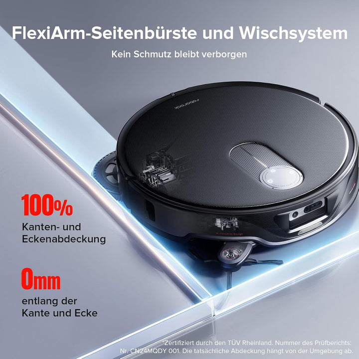 roborock Qrevo Slim Saugroboter mit Wischfunktion – 8,2 cm Ultra-Slim Design, StarSight™ 3D ToF Navi
