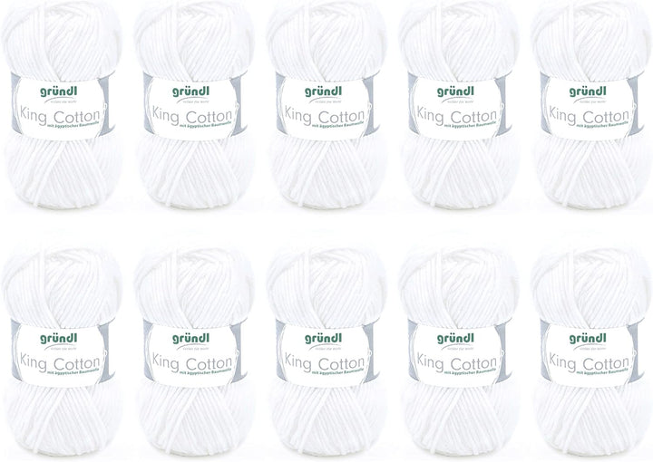 Gründl King Cotton (weiches und voluminöses Strick- und Häkelgarn aus 55 % Polyacryl & 45 % Baumwoll