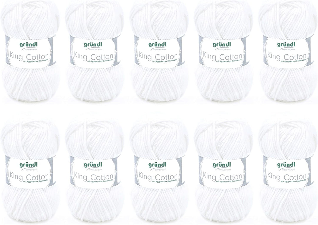 Gründl King Cotton (weiches und voluminöses Strick- und Häkelgarn aus 55 % Polyacryl & 45 % Baumwoll