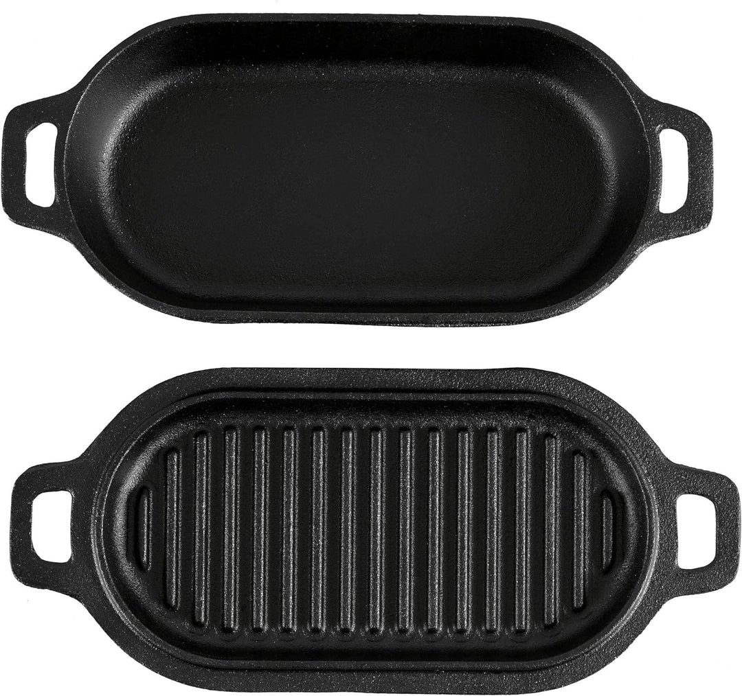 BBQ-Toro Gusseisen Bräter | 1 Liter - 29 x 12,5 x 5,5 cm | bereits eingebrannt - preseasoned | Dutch