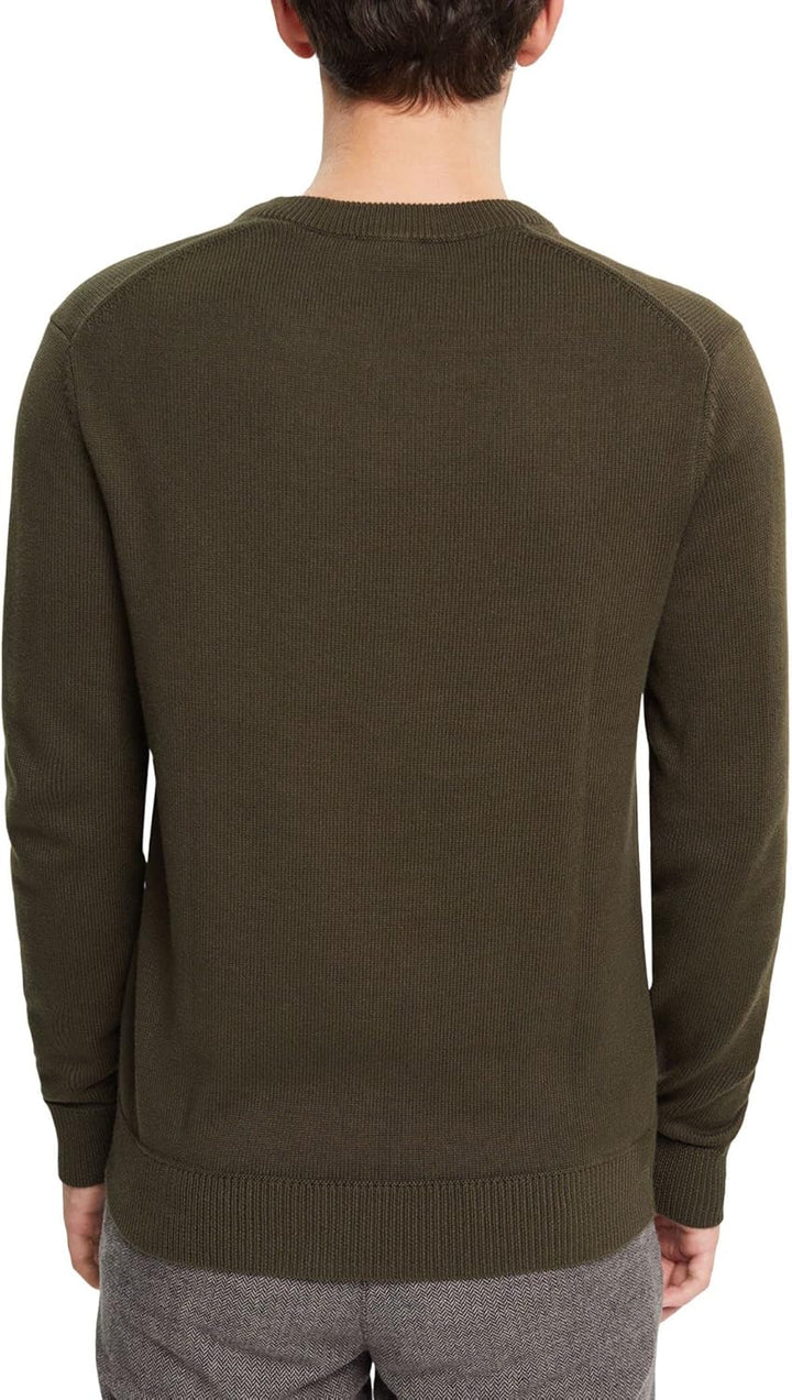 ESPRIT Herren Pullover M 355/Dark Khaki, M 355/Dark Khaki