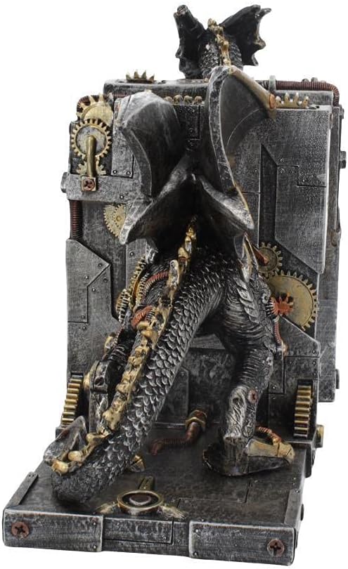 Nemesis Now Dracus Machina Buchstützen, 27 cm, Bronze