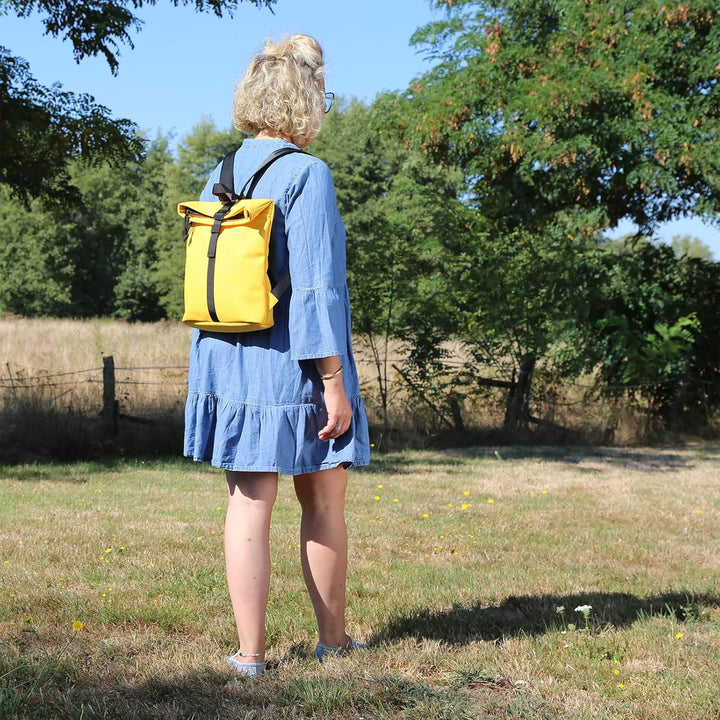 Christian Wippermann Kleiner Damen RollTop Laptop Rucksack Plane Tagesrucksack Rollrucksack Daypack