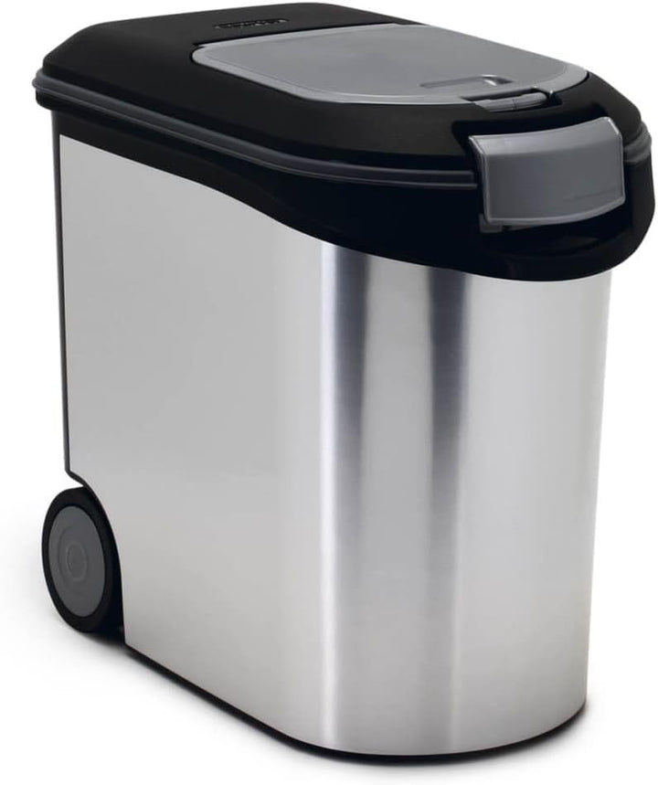 Curver Futter-Container 12kg I 35L, schwarz/Silber, 49,3 x 27,8 x 42,5 cm Single, Single
