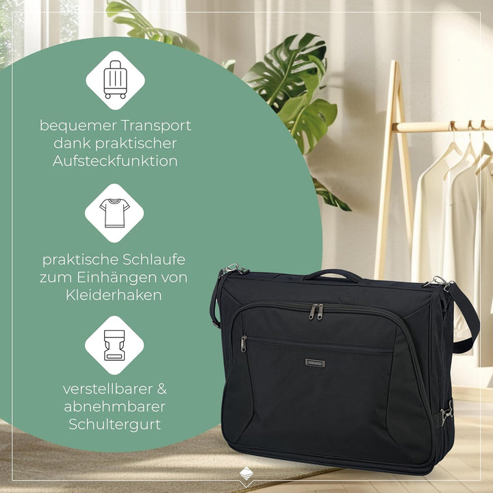 travelite grosse Kleidertasche für mehrere Anzüge und Hemden, Gepäck Serie MOBILE: Knitterfrei reise