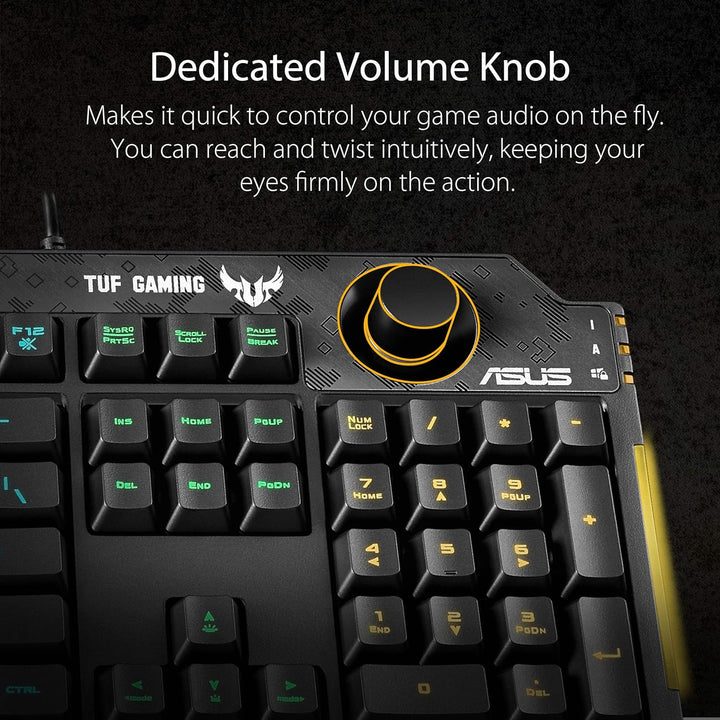 ASUS Tastatur K1 Gaming Keyboard französisches Layout 90MP01X0-BKFA00, Schwarz