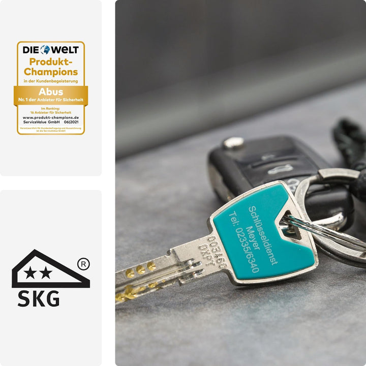 ABUS Profilzylinder XP20SN 10/50 inklusive Sicherungskarte & 3 Schlüsseln, 73713 10/50 mm, 10/50 mm