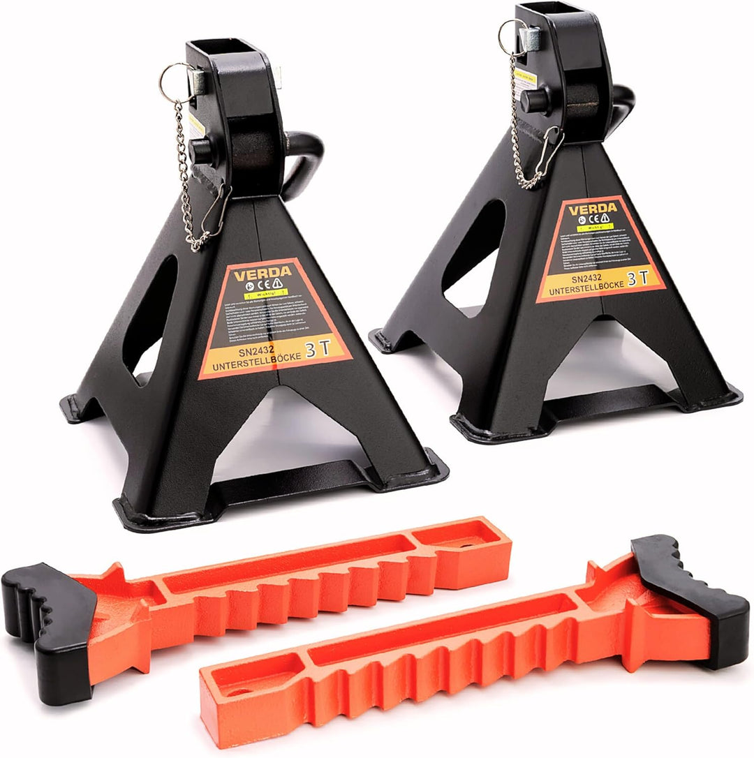 Wagenheber 3T + 2X Gummi Rangierwagenheber Heber Ständer Unterstellbock Modellwahl (Wagenheber 3T +