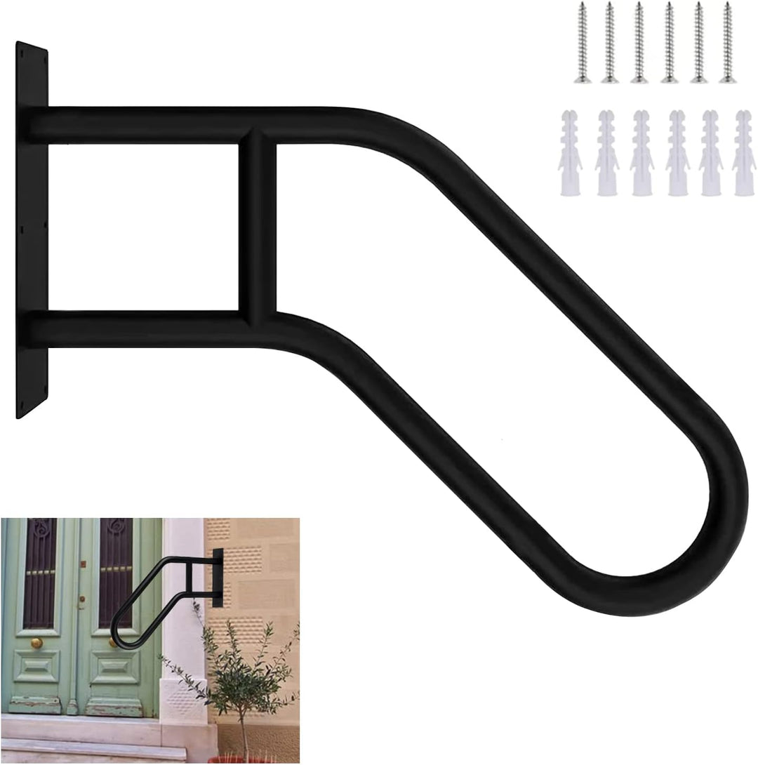 Treppe Handläufe, Edelstahl Treppengeländer Handlauf mit Beschlägen für 1-5 Stufen, Hochbelastbare H