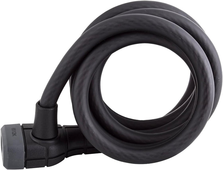 ABUS Spiralkabelschloss Booster 6512K/180 mit SCMU Snap Cage Halter - Fahrradschloss aus flexiblem S