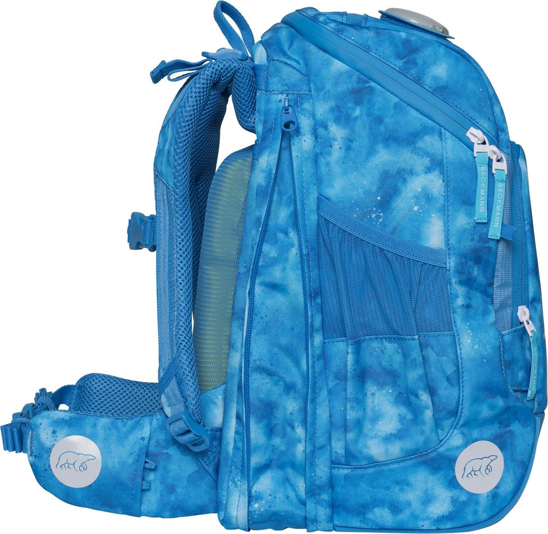 BECKMANN, Schulrucksack-Set Active Air FLX, 6-teilig, Grundschule, inkl. Regenüberzug, 22L Ocean, Oc