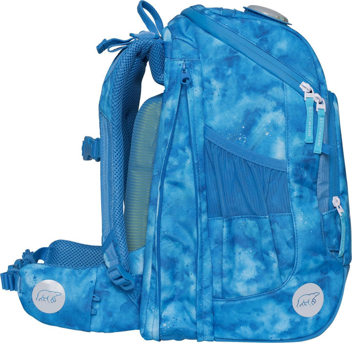 BECKMANN, Schulrucksack-Set Active Air FLX, 6-teilig, Grundschule, inkl. Regenüberzug, 22L Ocean, Oc