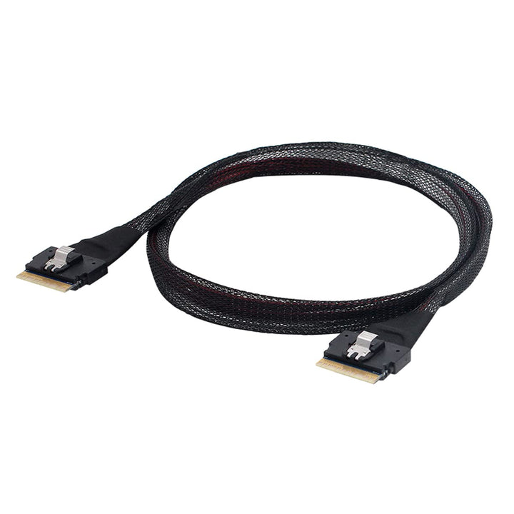 Cablecc PCI-E Slimline SAS 4.0 SFF-8654 8i 74pin Host auf SFF-8654 74Pin Slim SAS Target Kabel 50cm