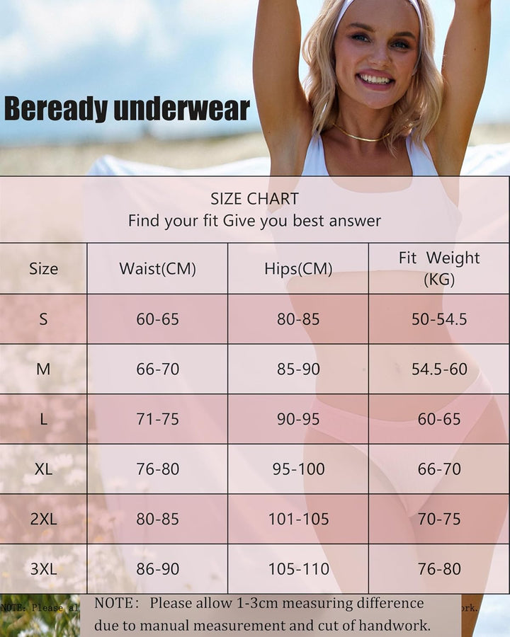 BeReady 6er Pack Unterhosen Damen Baumwolle Stretch Slips Baumwoll Hipster Bequeme Unterwäsche Cotto