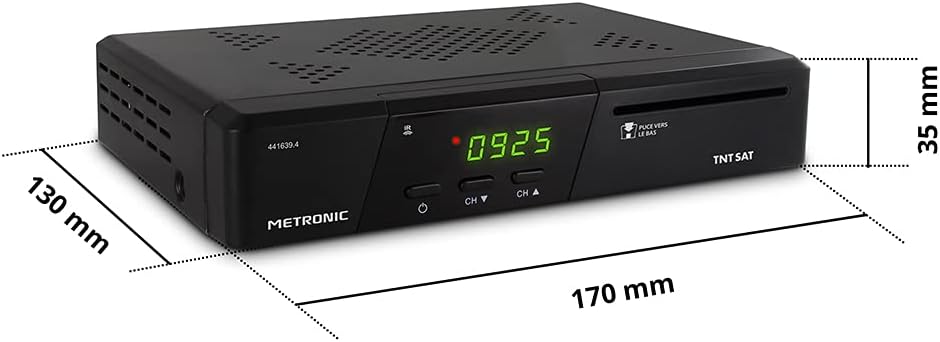 Metronic 441639 Terminal TNT SAT HD, schwarz, Norme TNTSAT, TNTSAT