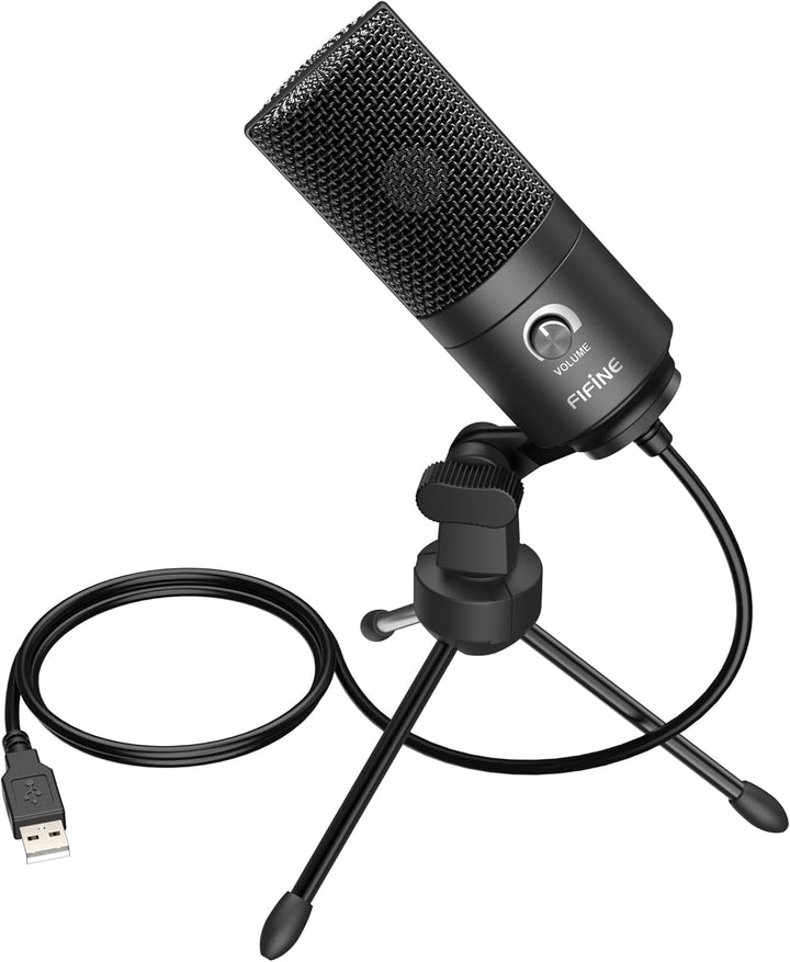 FIFINE USB Mikrofon, PC Kondensator Mikrofone mit Ständer, Studioqualität Aufnahme Microphone USB fü