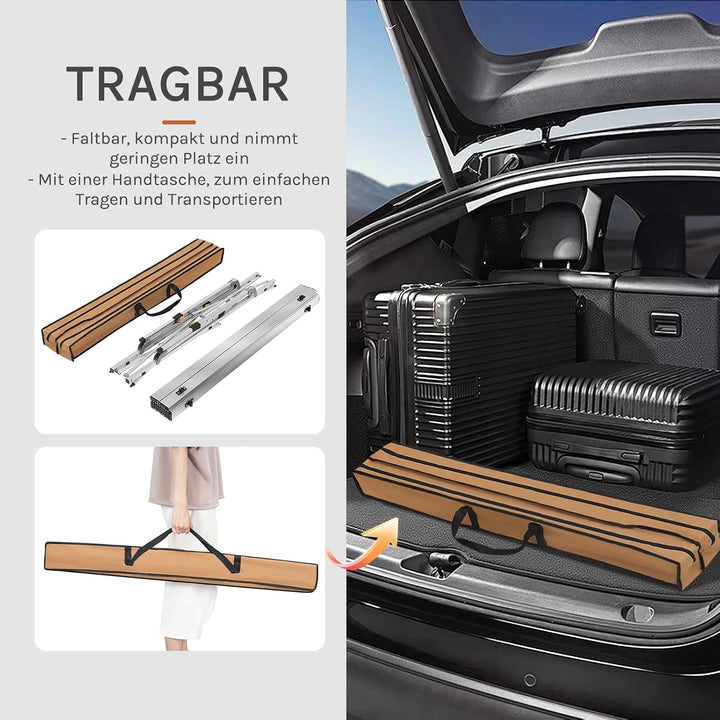 WOLTU Campingtisch Klapptisch aus Alu Gartentisch Balkontisch Reisetisch zusammenklappbar, mit Packt