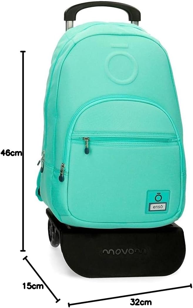Enso Basic Rucksack mit Trolley Grün 32x46x15 cms Polyester für 15,6"-Laptop 22.1L Türkis Rucksack +