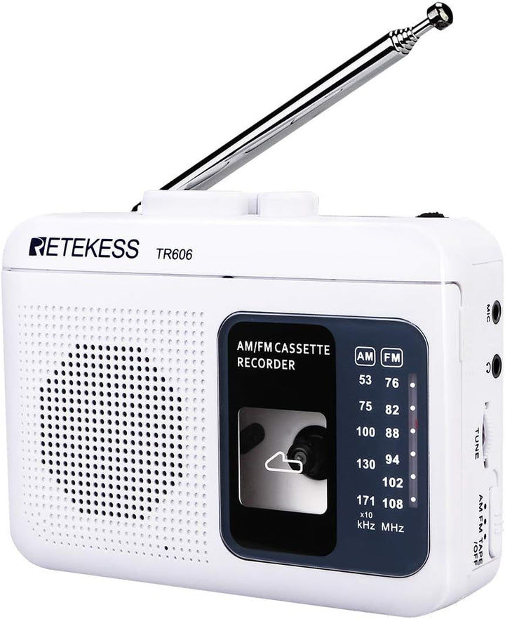 Retekess TR606 Tragbare Kassettenspieler und Tape Recorder Walkman, Kleines FM AM Radio, Walkman Kas